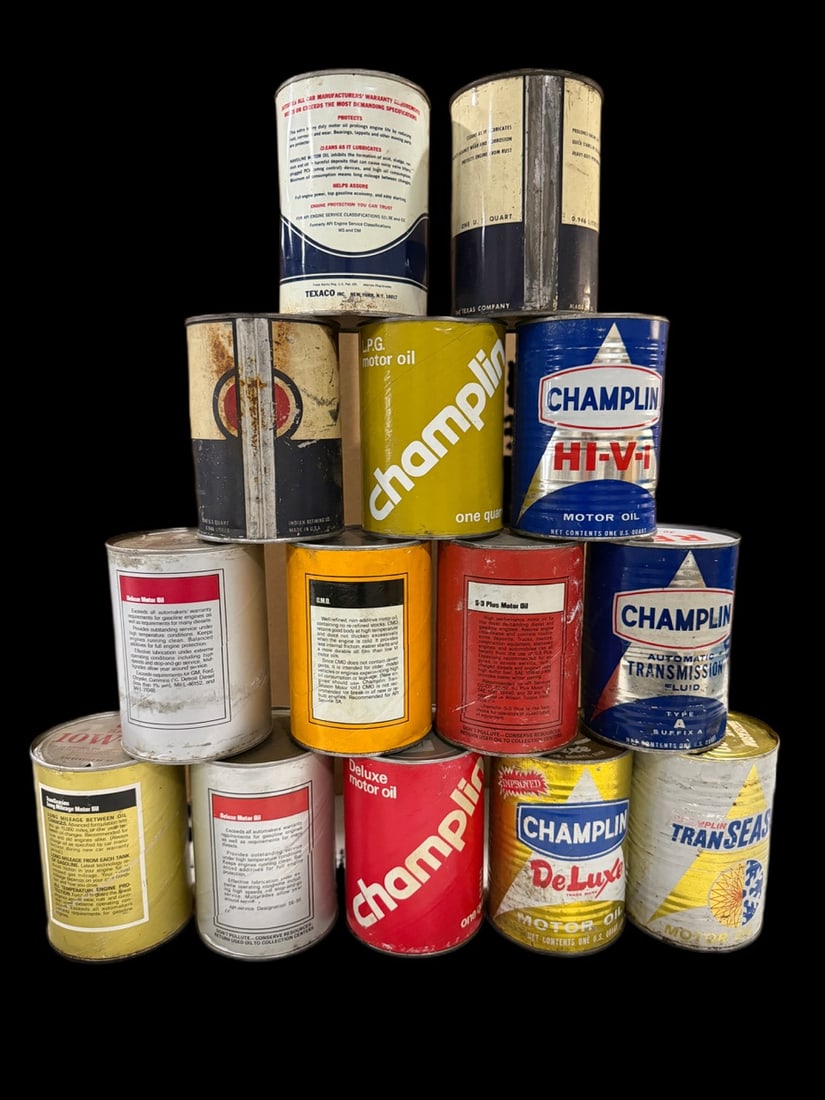 Havoline Champlin Texaco Motor Oil Cans - 2