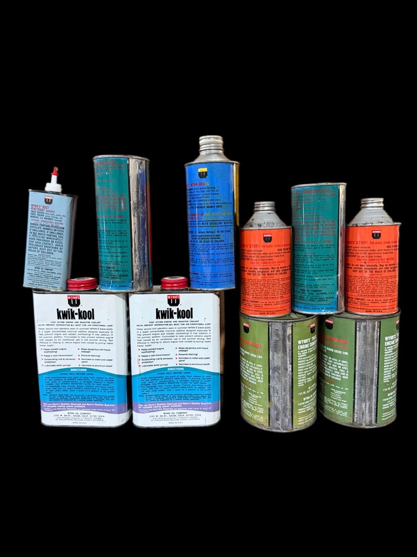 Wynn's Radiator Flush Stop Engine Kwik Kool Oil Cans - 2
