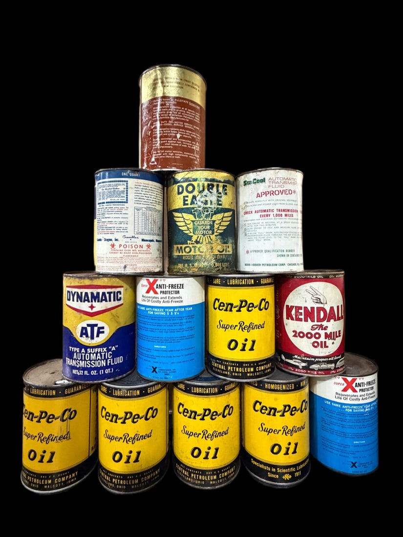 Mixed Lot Of Cenpeco Super X Kendall Double Eagle Oil Can - 2