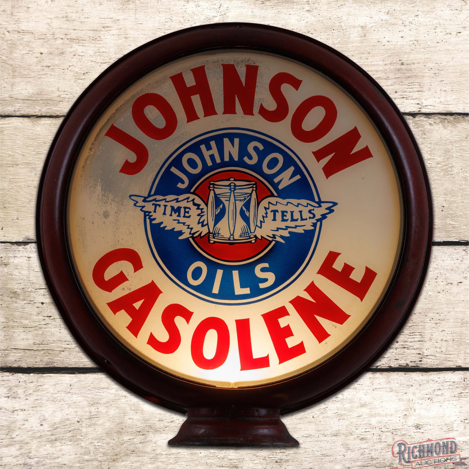 Rare Johnson Oils Gasolene 15" Single Lens w/ HP Metal Body (1 of 8)