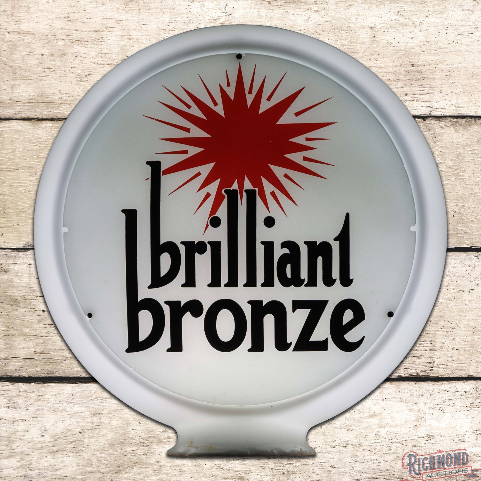 Johnson Brilliant Bronze Gasoline Single 13.5" Lens w/ Milk Glass Ballcrank Body (1 of 6)