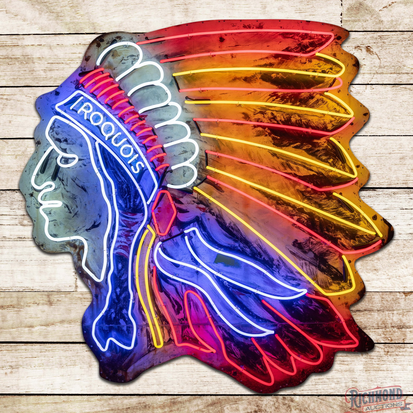 Iroquois Native American Die Cut 58" SST Neon Sign (1 of 4)