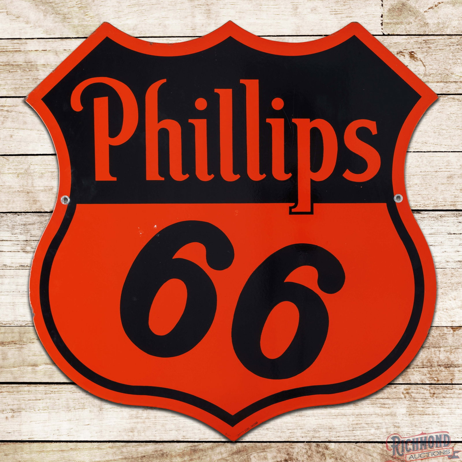 Phillips 66 Gasoline Motor Oils 30" DSP Die Cut Sign (1 of 3)