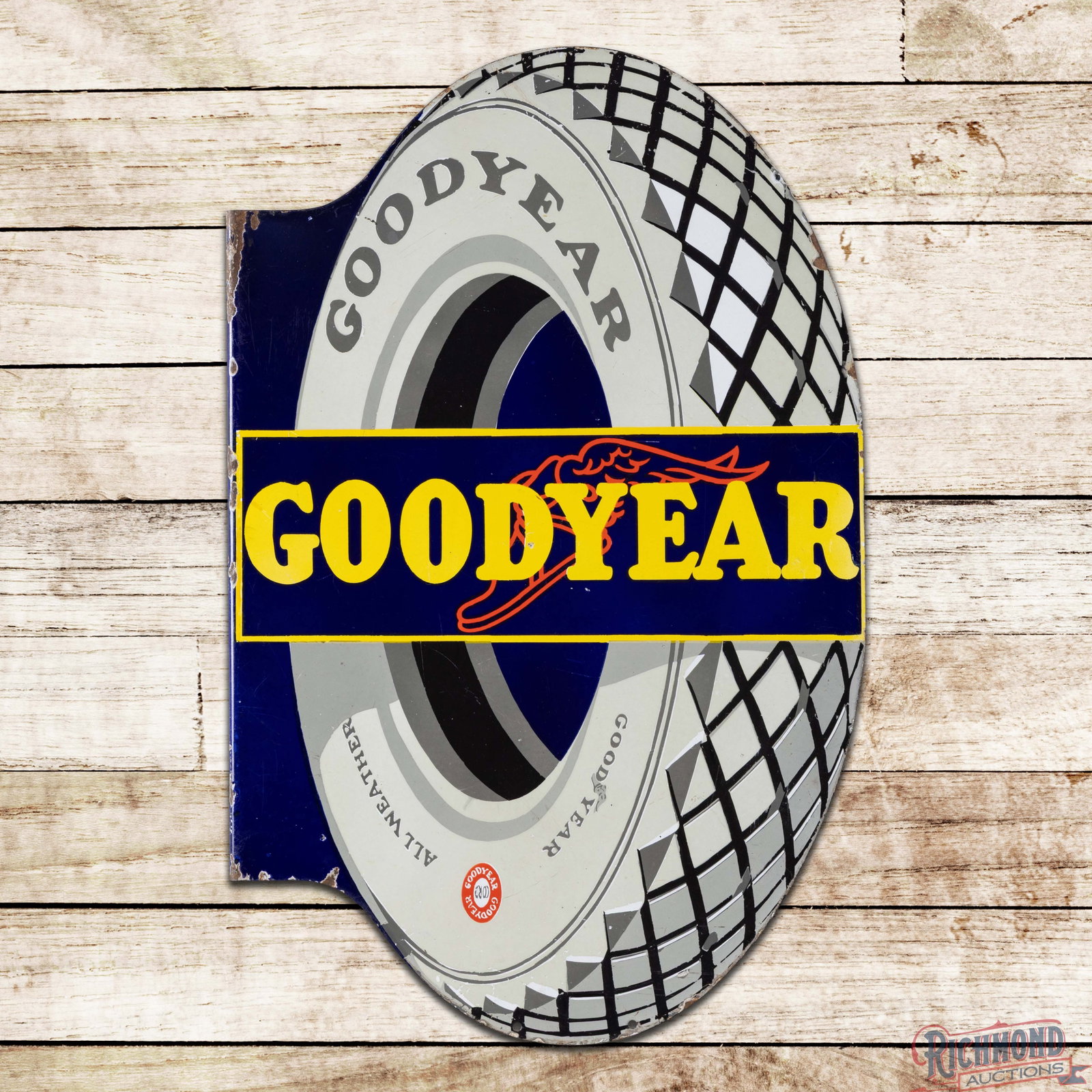Goodyear Tires DSP Flange Sign w/ Wingfoot & Tire (1 of 4)