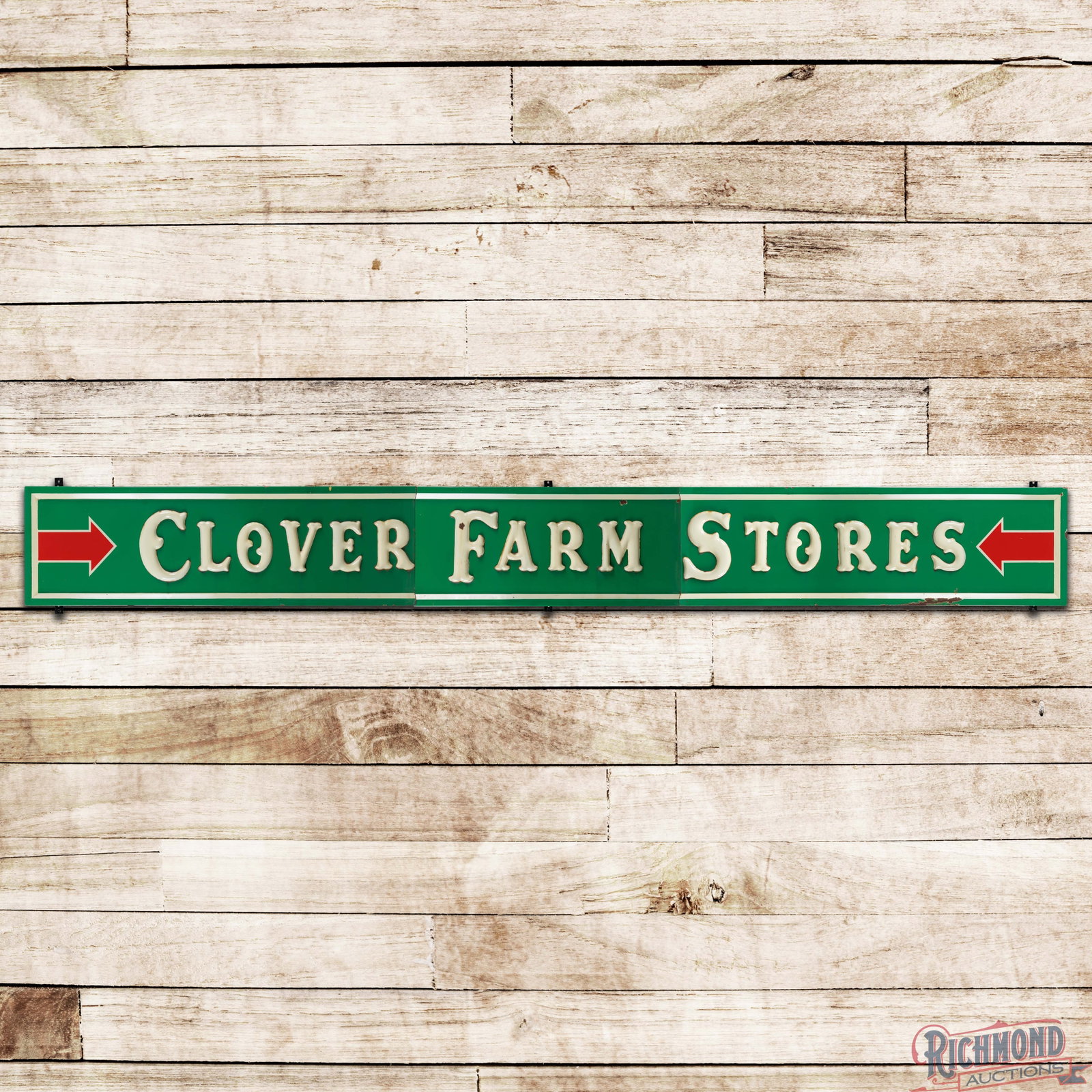 Clover Farm Stores 16' Emb. SSP Sign w/ Arrows (1 of 3)