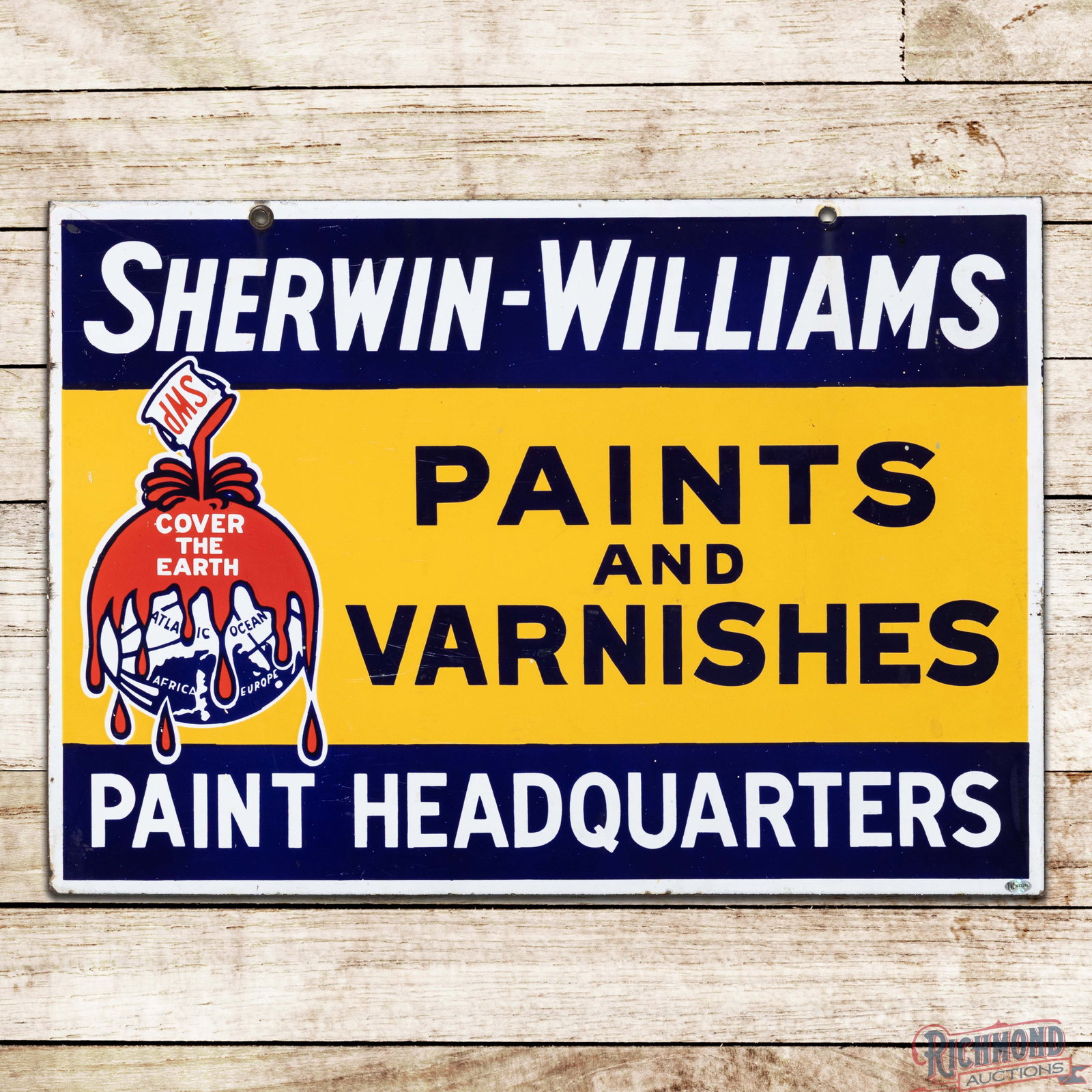 Sherwin Williams "Cover the Earth" Paints and Varnishes Headquarters DSP Sign w/ Logo (1 of 1)