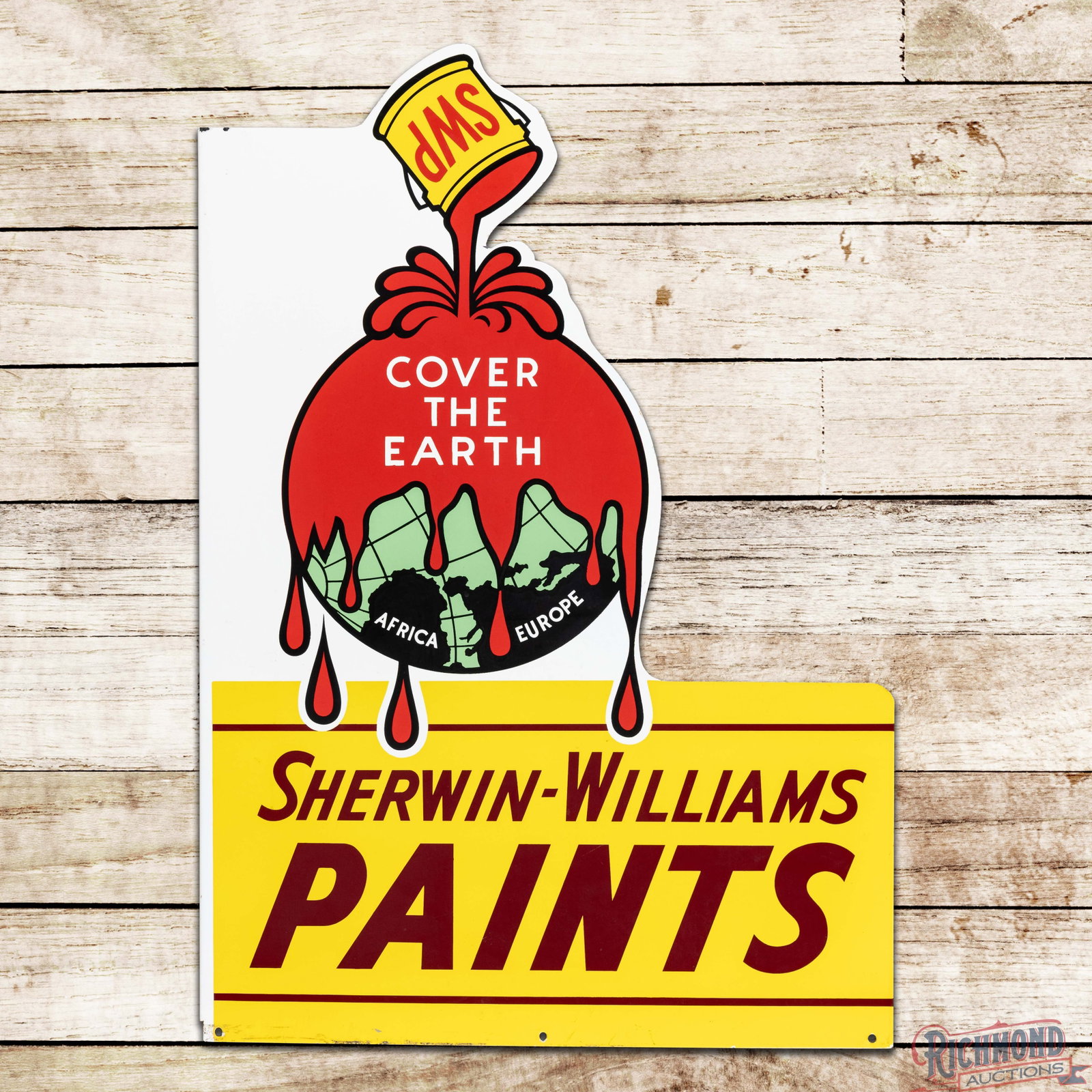 Sherwin Williams Cover the Earth Die Cut 4' DSP Flange Sign w/ Logo (1 of 4)