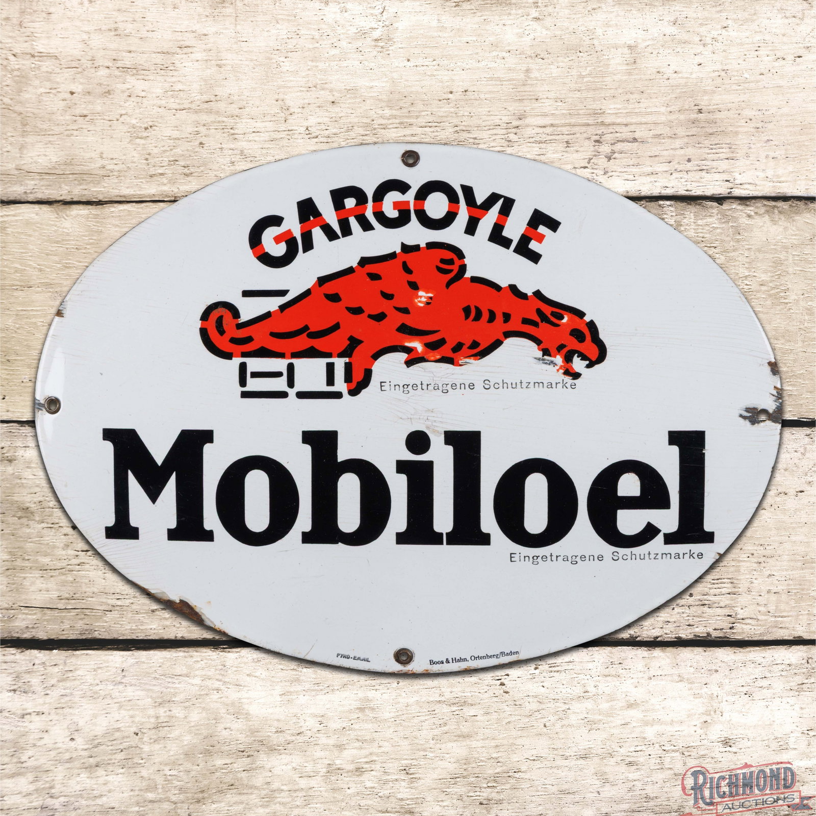 Gargoyle Mobiloel SSP Convex Sign w/ Logo (1 of 3)
