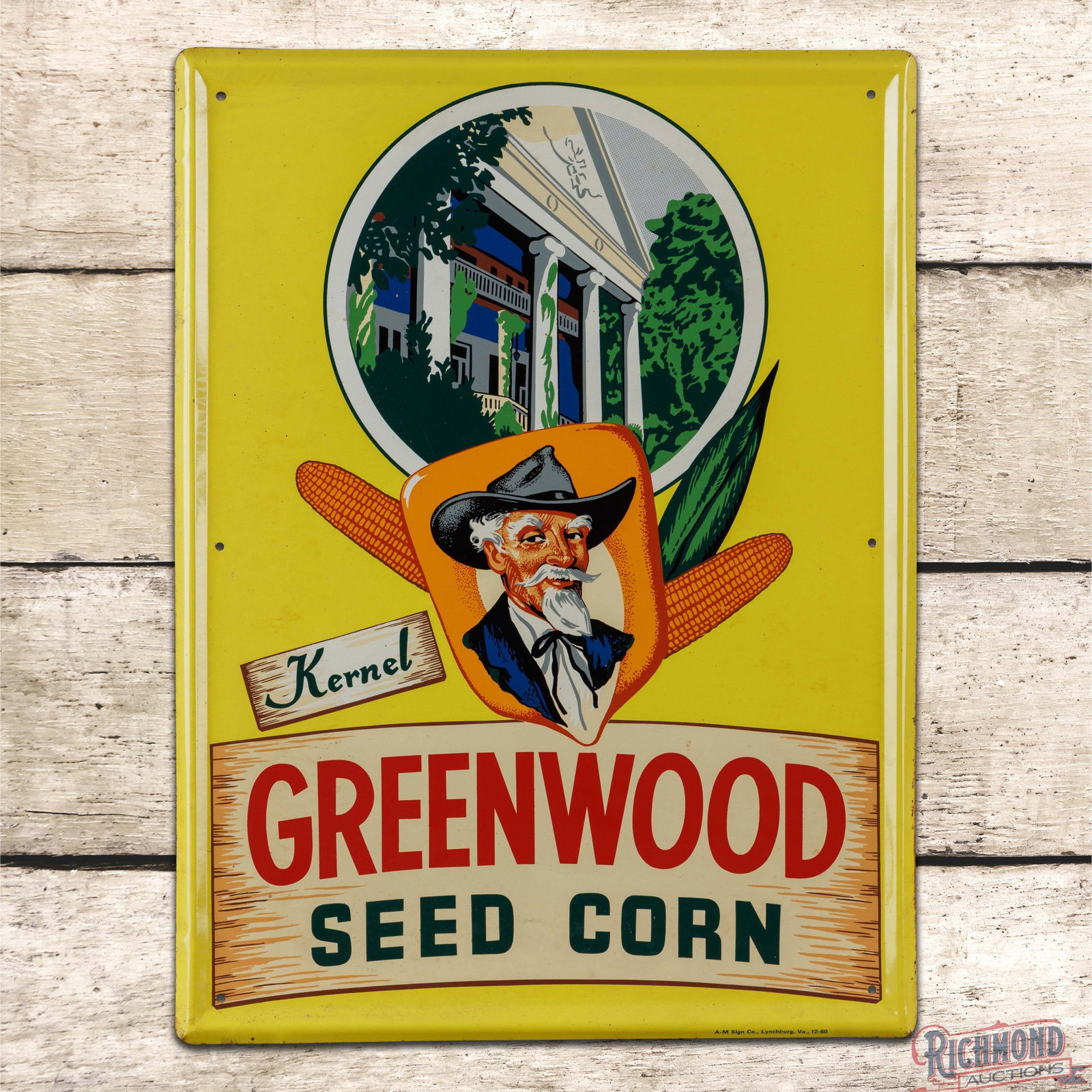 NOS 1960 Kernel Greenwood Seed Corn SST Sign (1 of 3)
