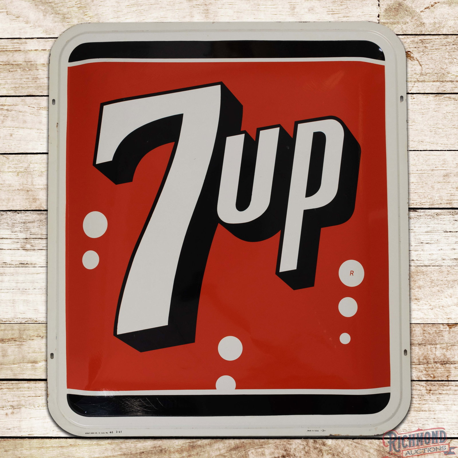 1961 7up 3' SST Bubble Sign (1 of 3)