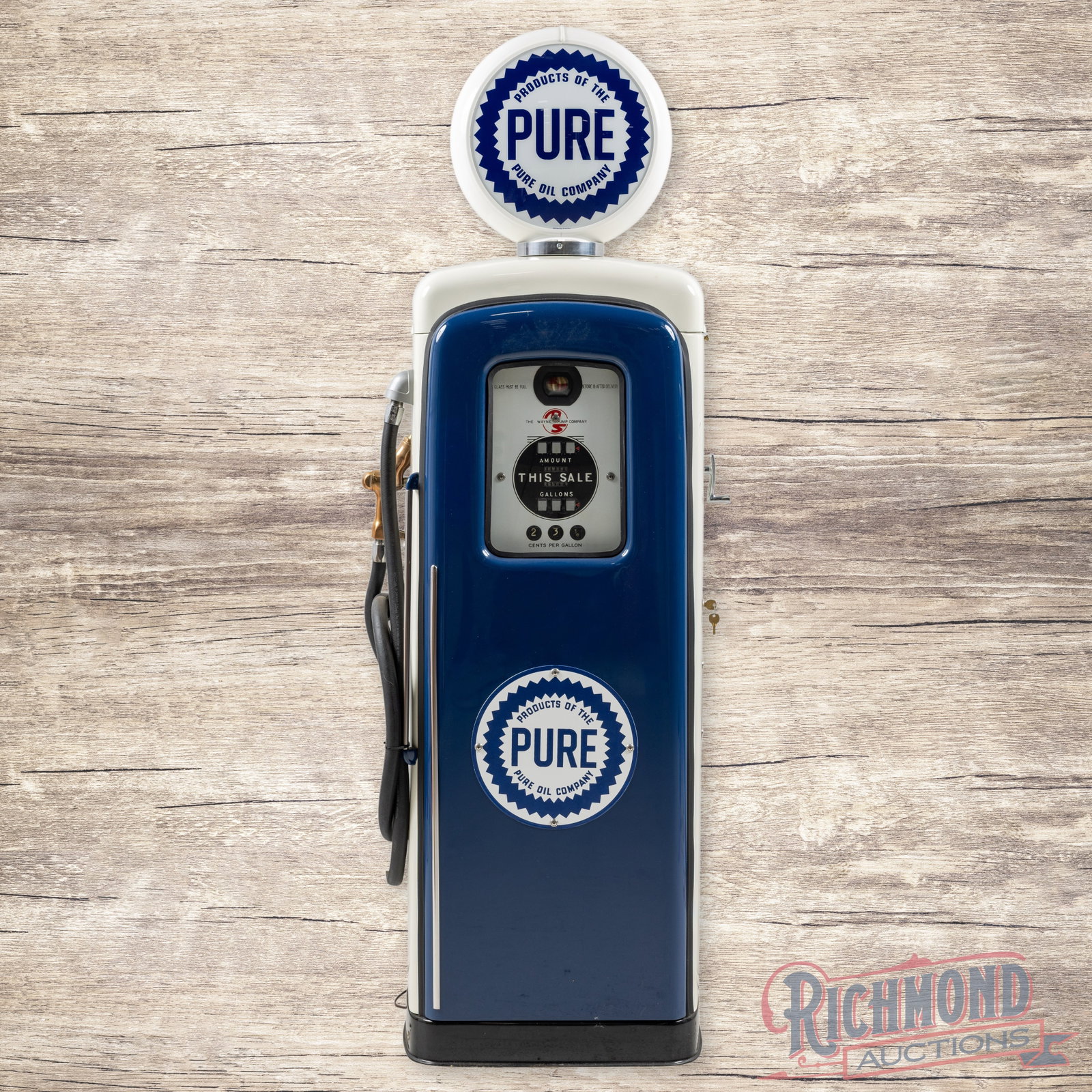 M&S Martin & Schwartz Model #80 Computing Gas Pump Restored Pure Gasoline (1 of 7)