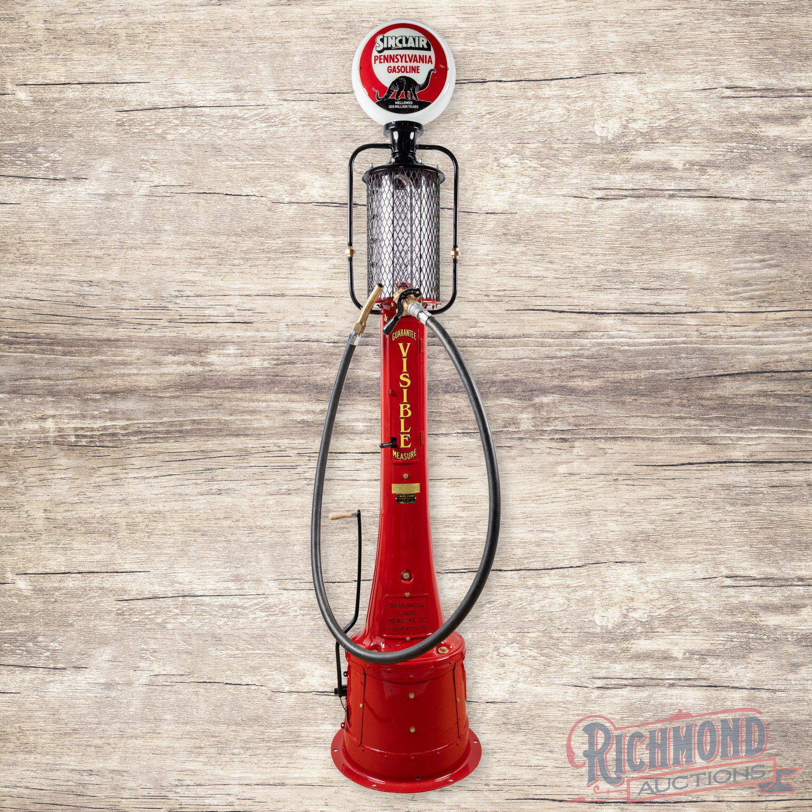 Beautiful Fry Model 17 5 Gallon Visible Gas Pump Restored In Sinclair (1 of 5)
