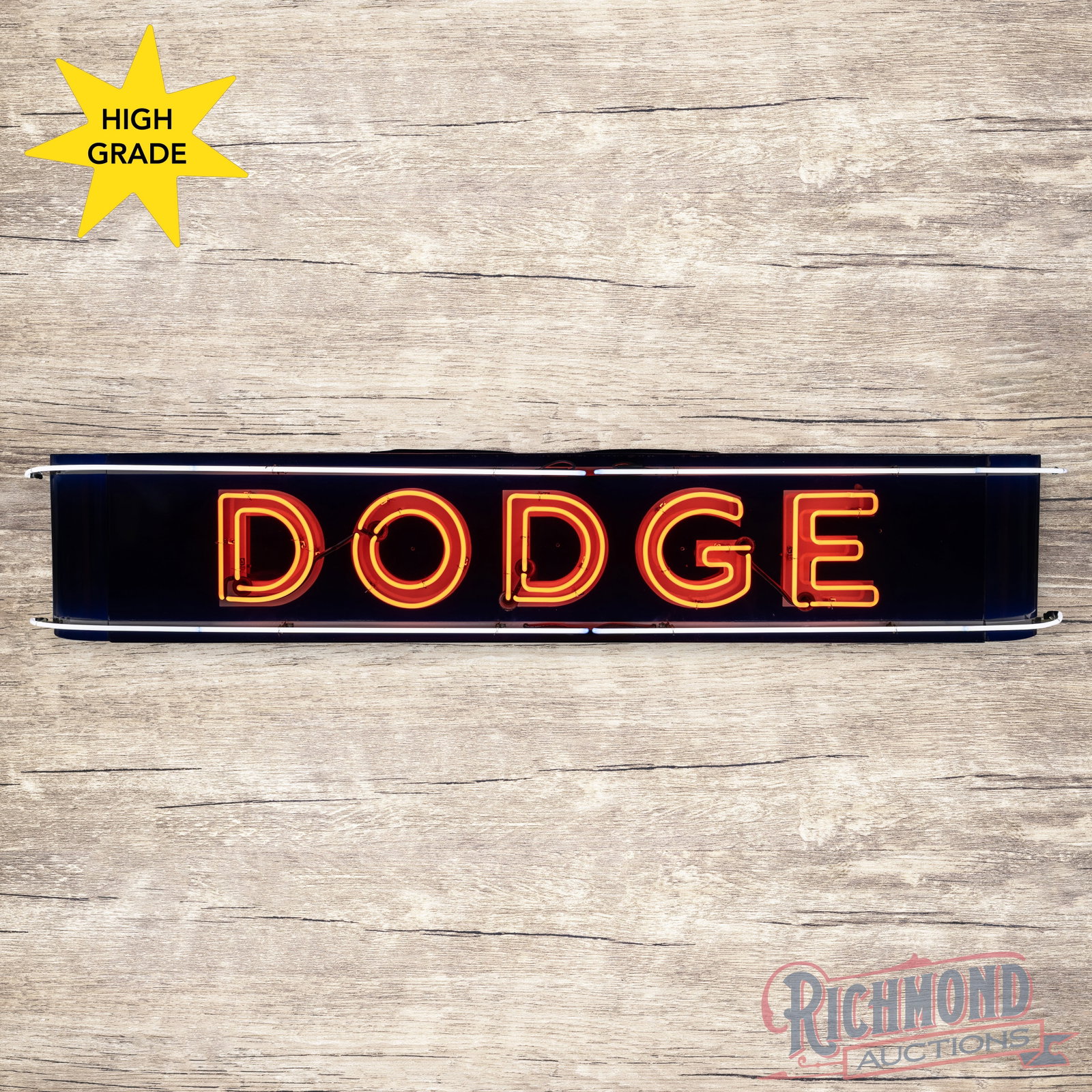 Fantastic Dodge Automobiles Trucks 8' Horizontal Single Sided Porcelain Neon Sign (1 of 4)