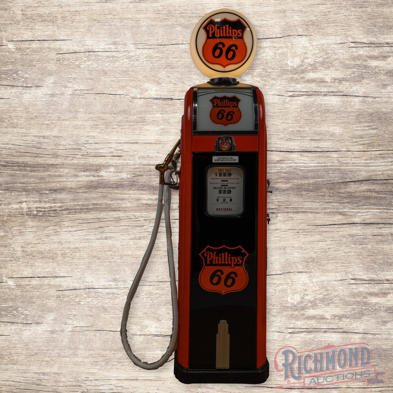 National A-38 Phillips 66 Gas Pump Restored (1 of 7)