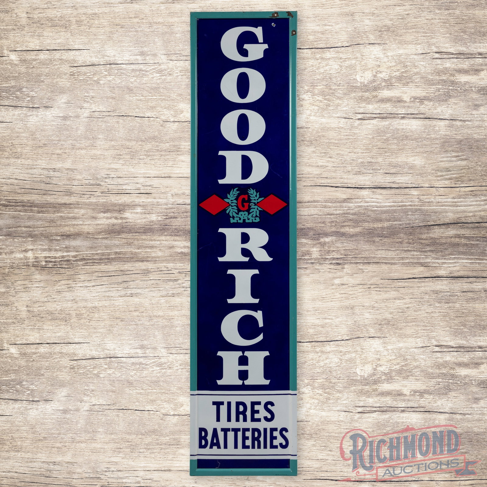 Goodrich Tires & Batteries Single Sided Porcelain Sign (1 of 4)