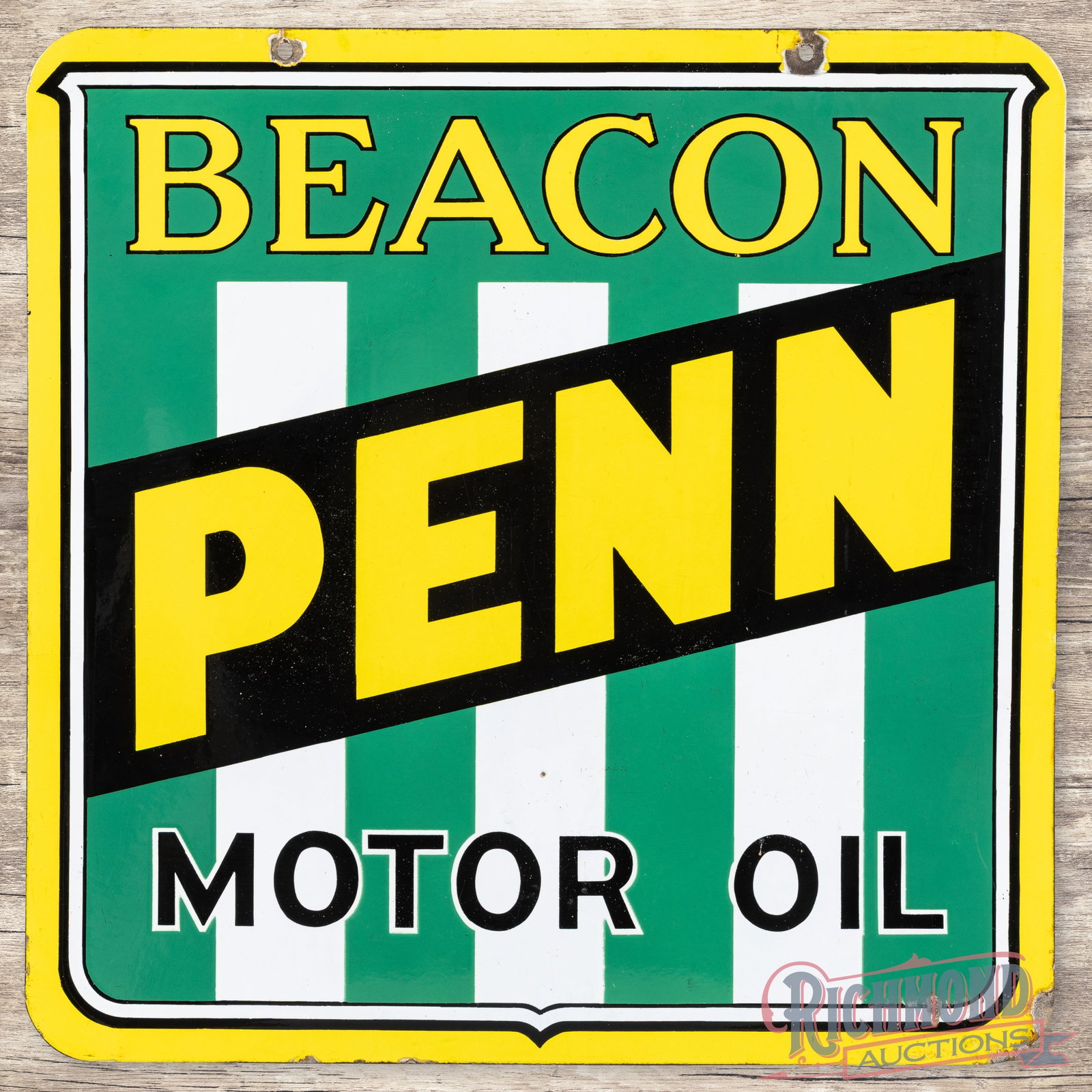 Beacon Penn Motor Oil 30" Double Sided Porcelain Sign (1 of 3)
