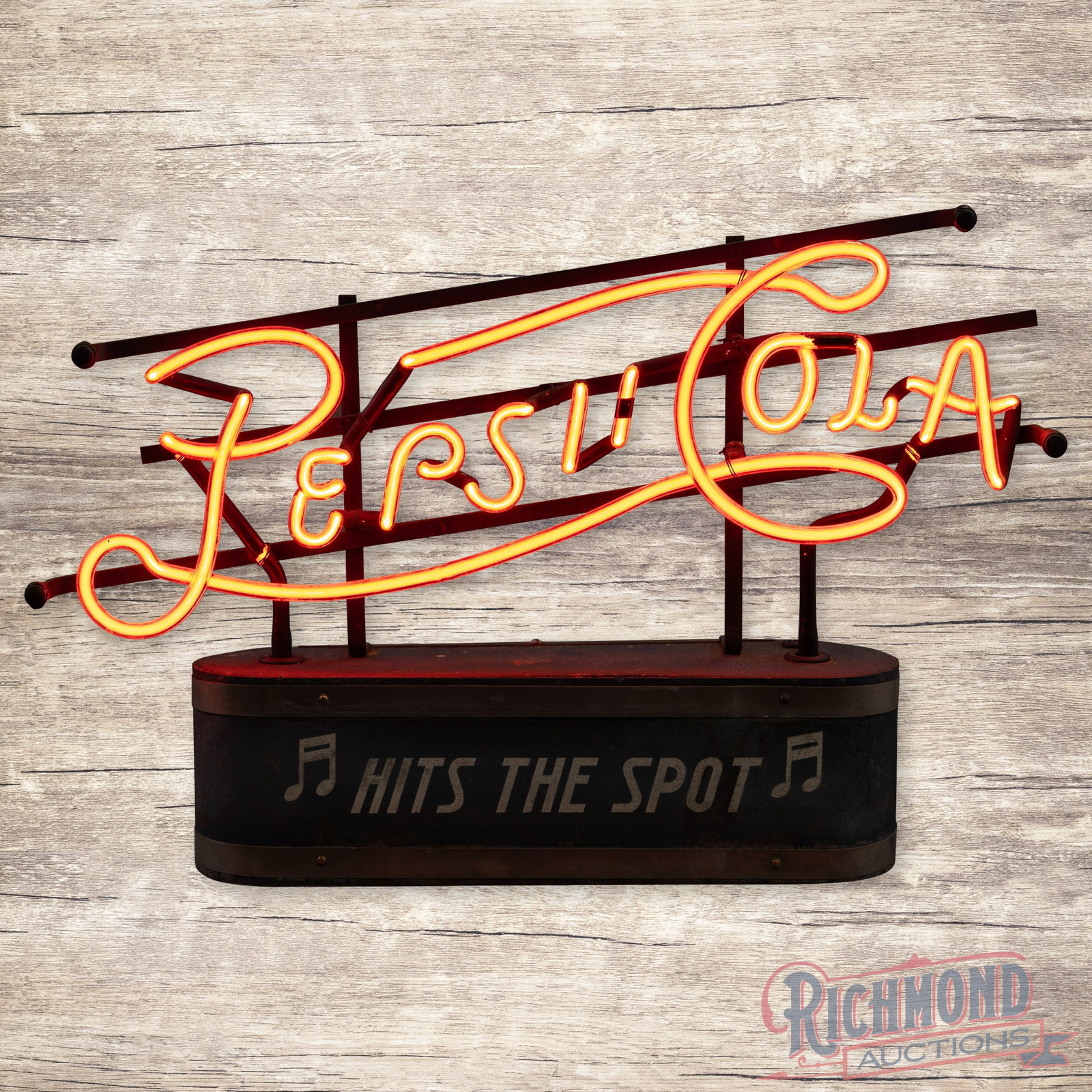 Rare Pepsi Cola "Hits the Spot" Countertop Neon Sign (1 of 4)