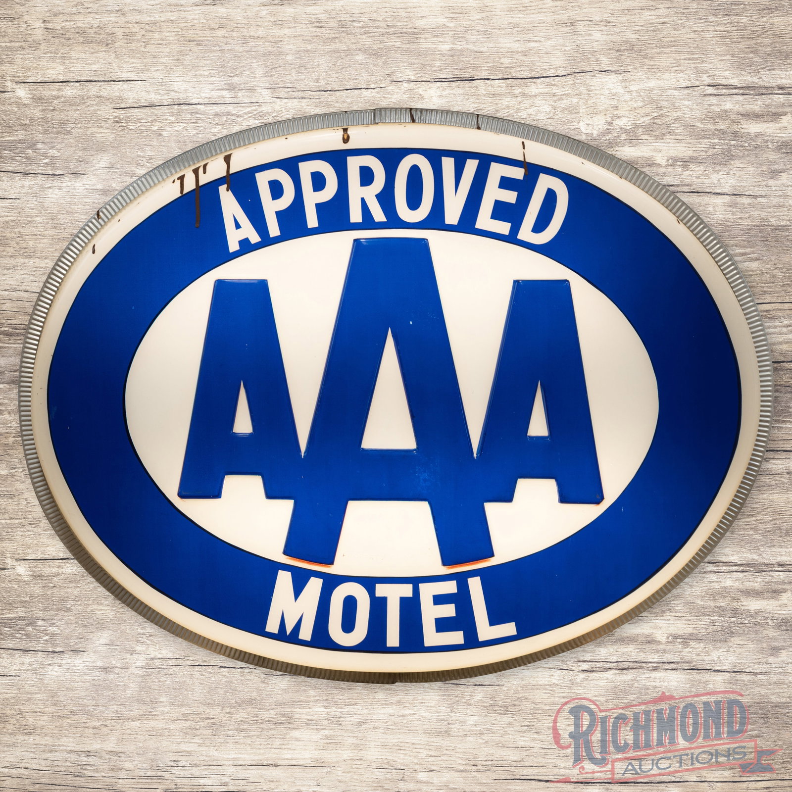 Triple A AAA Approved Motel 3' Emb. DS Plastic Lighted Sign (1 of 5)