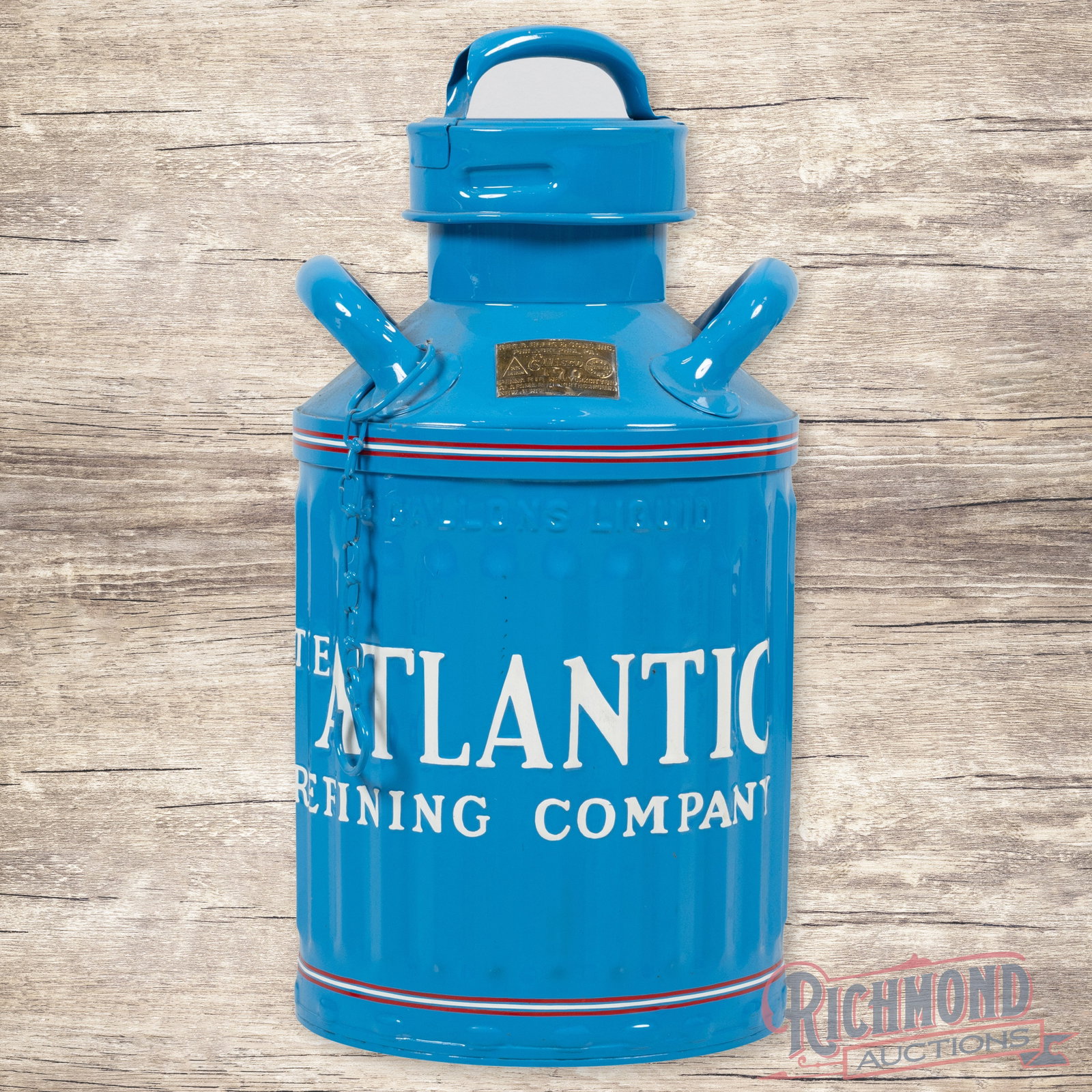 Ellisco Metal 5 Gallon Emb. Bulk Oil Can Professionally Restored (1 of 3)