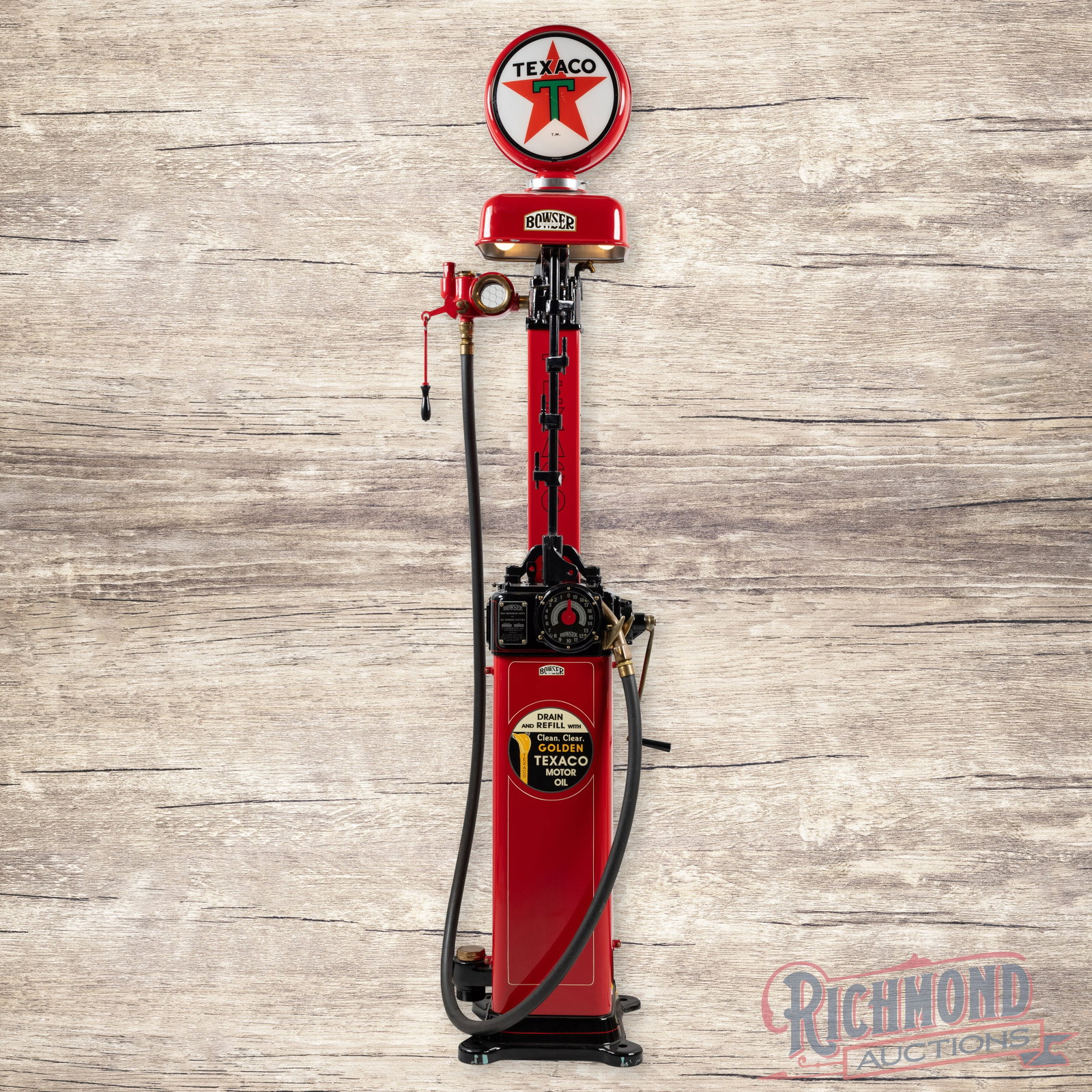 Outstanding Bowser Model #97 Sentry Curb Side Gas Pump Professionally Restored Texaco (1 of 7)