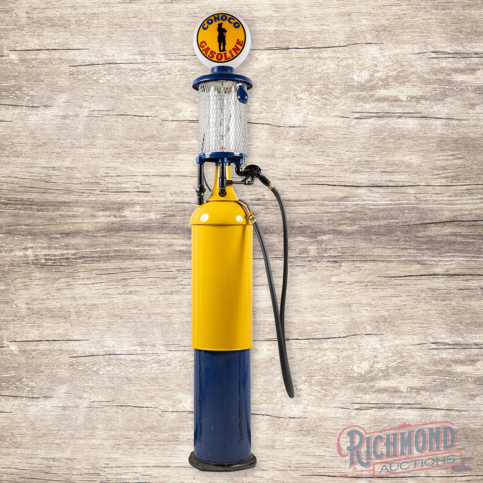 Wayne Curb Gas Pump w/ Five Gallon Visible Attachment Restored Conoco Gasoline (1 of 7)
