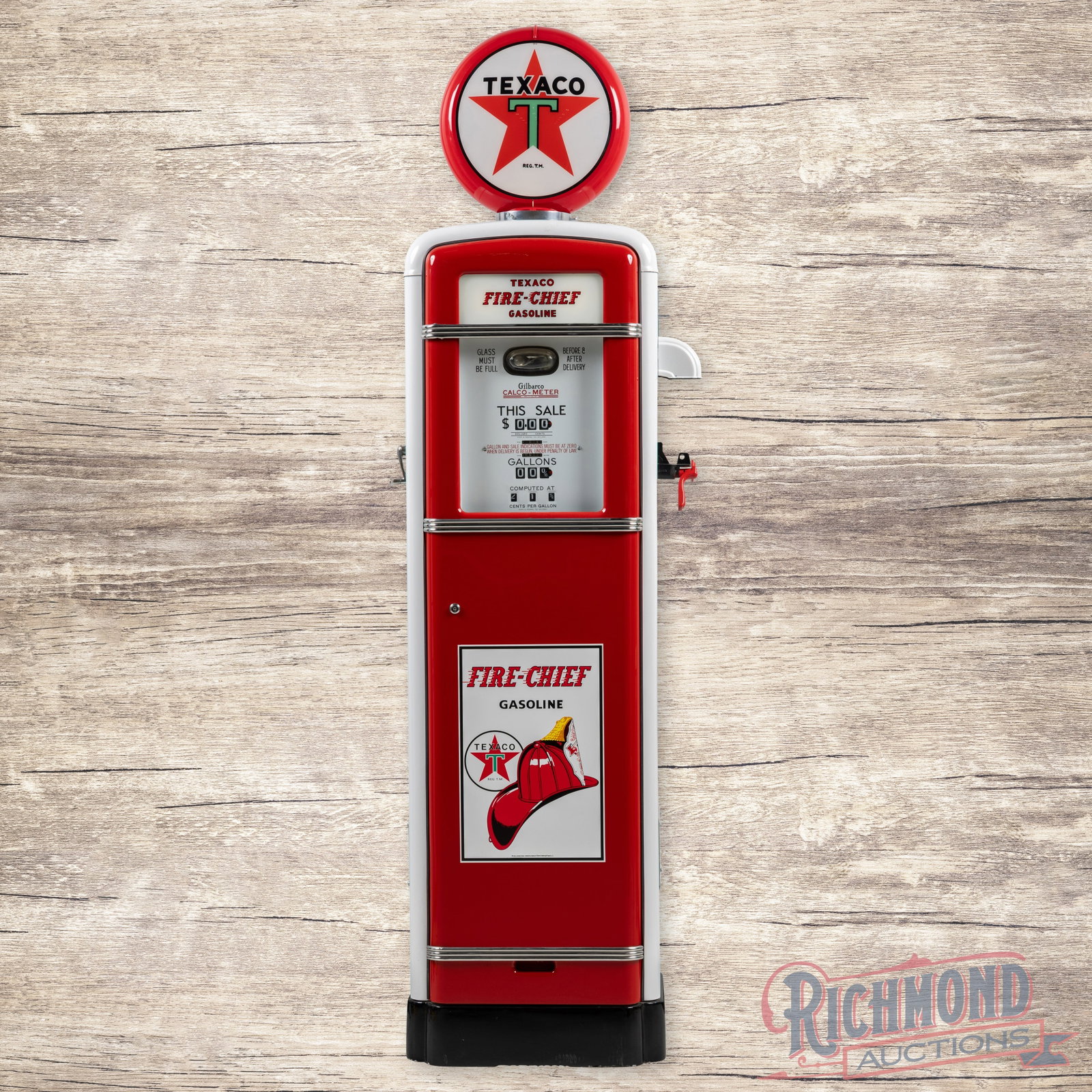 Gilbarco Calco-Meter Computing Gas Pump Professionally Restored Texaco Fire Chief Gasoline (1 of 7)