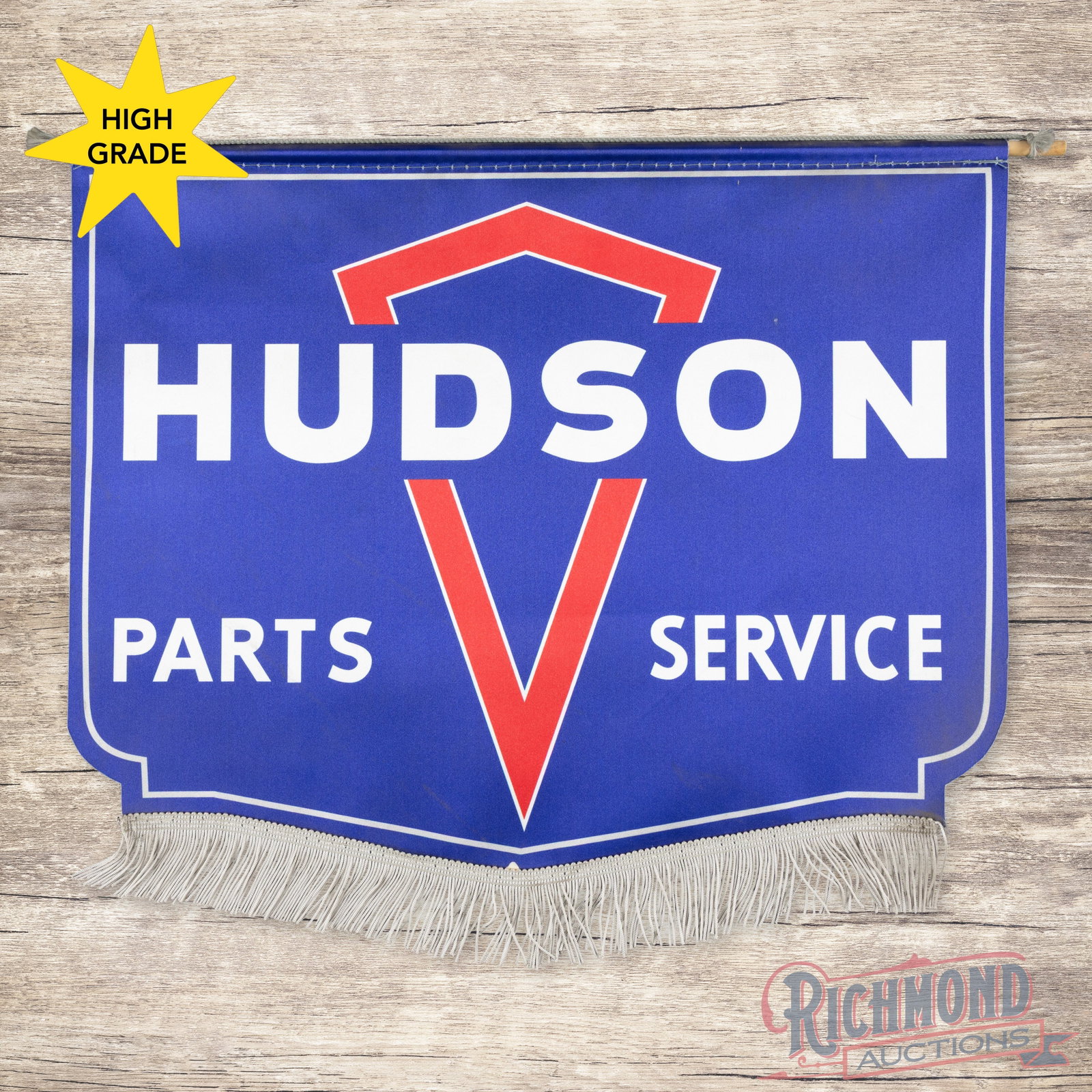 Hudson Parts-Service Cloth Banner with hanging rod. (1 of 3)