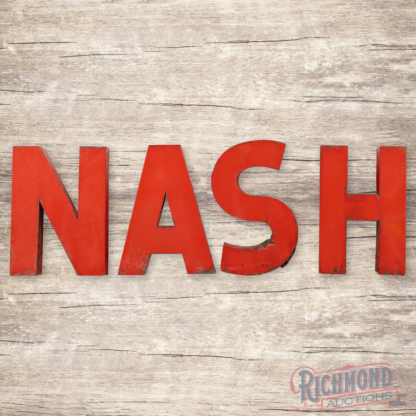 Nash Automobiles 6' Single Sided Porcelain 3D Letter Sign (1 of 3)