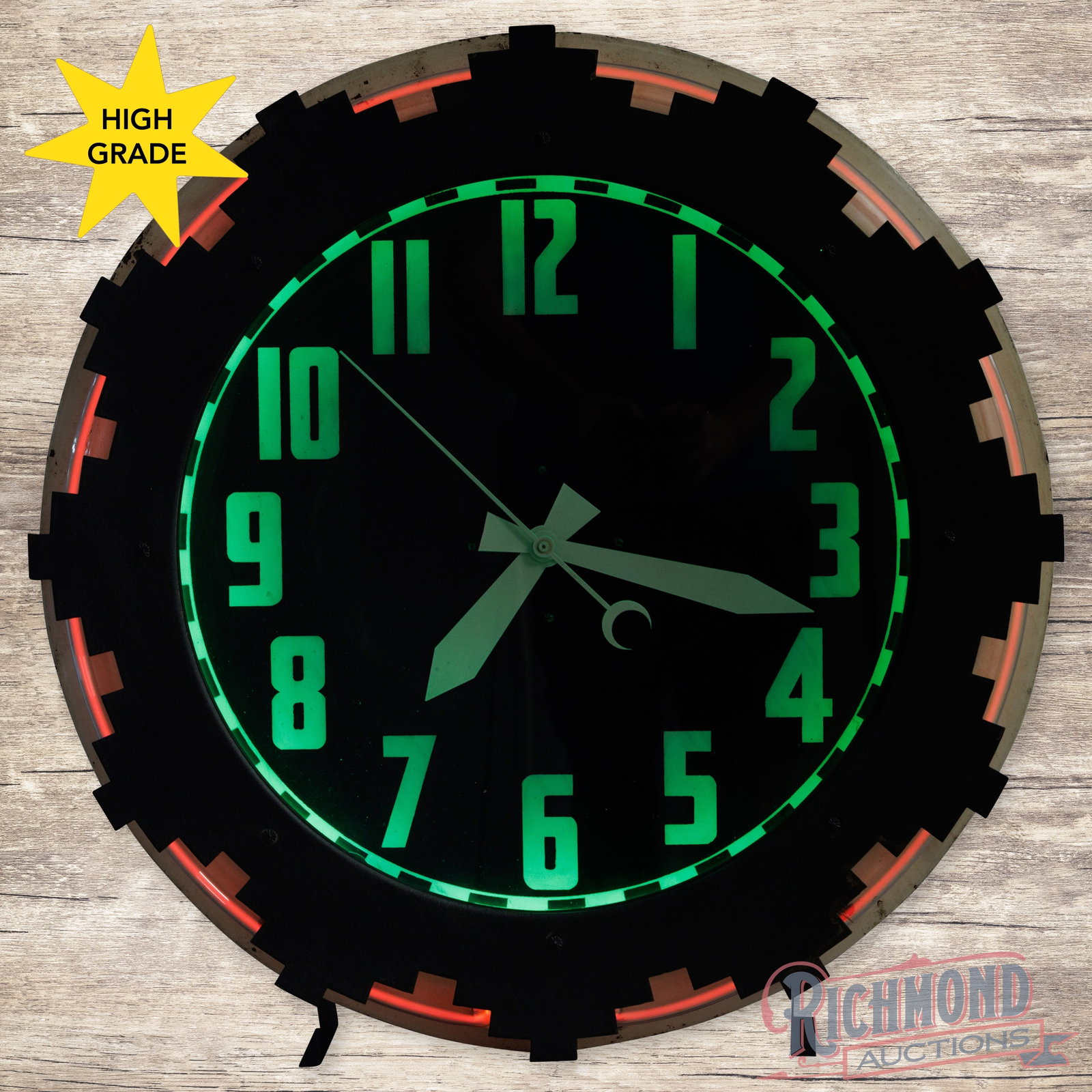 Cleveland Aztec 26" Neon Advertising Clock (1 of 4)