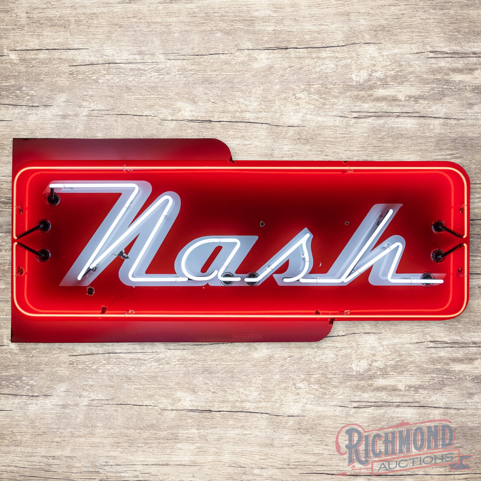 Nash Automobiles 5' Single Sided Porcelain Factory Neon Sign (1 of 4)