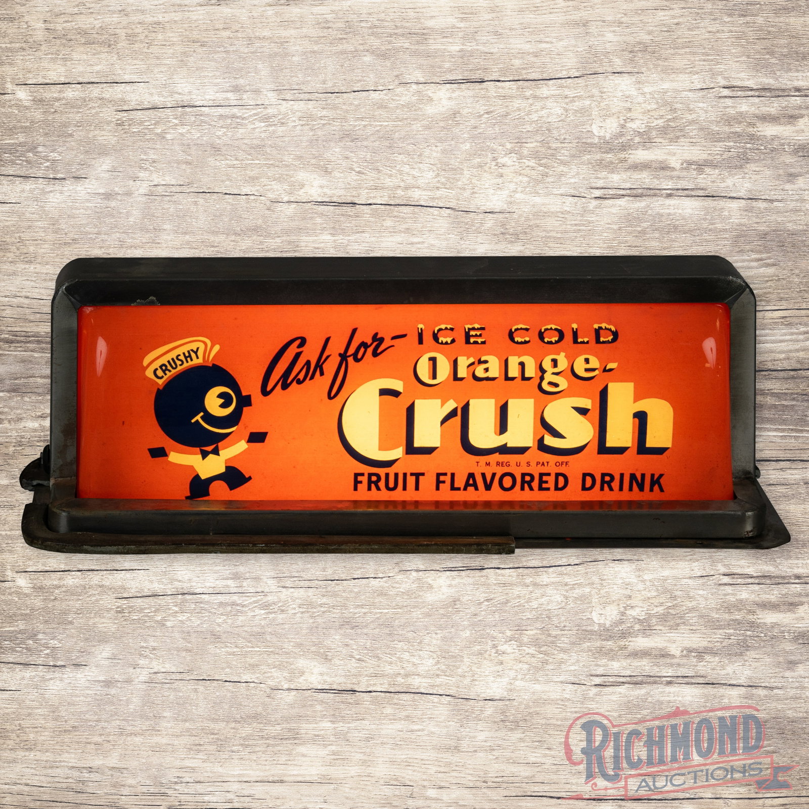 Ask for Ice Cold Orange Crush DS Lighted Advertising Countertop Display Sign w/ Crushy (1 of 4)