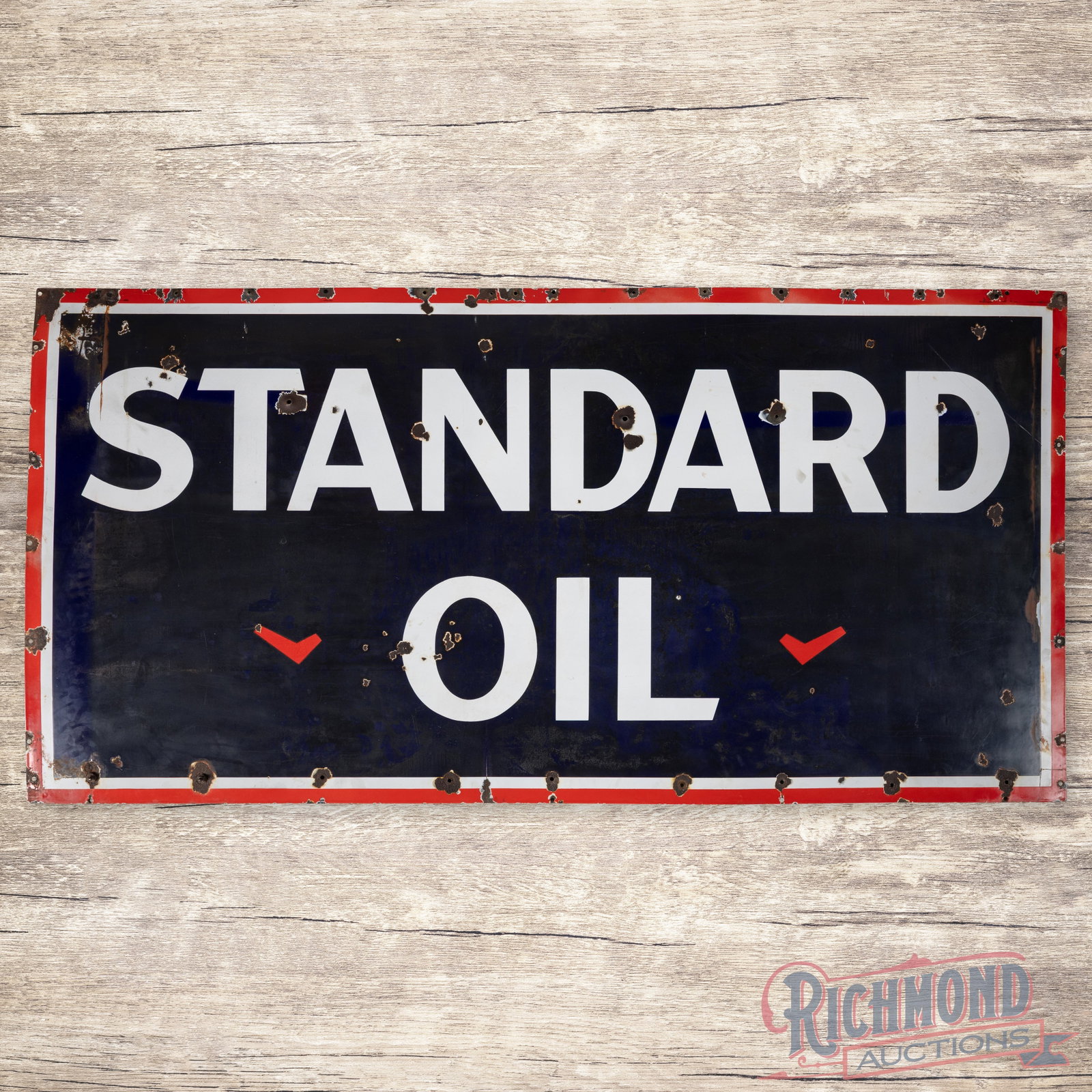 Standard Oil 8' Single Sided Porcelain Sign Large (1 of 3)
