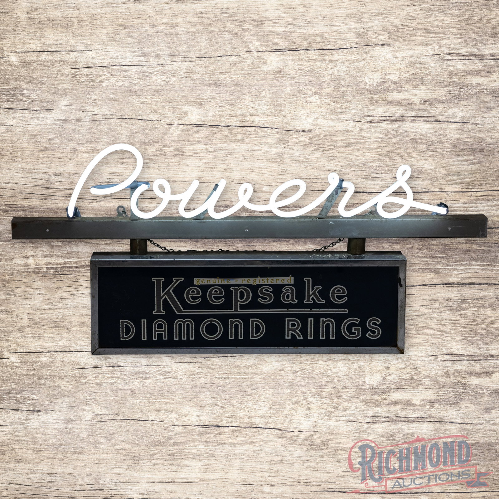Powers Keepsake Diamond Rings Neon Sign (1 of 4)