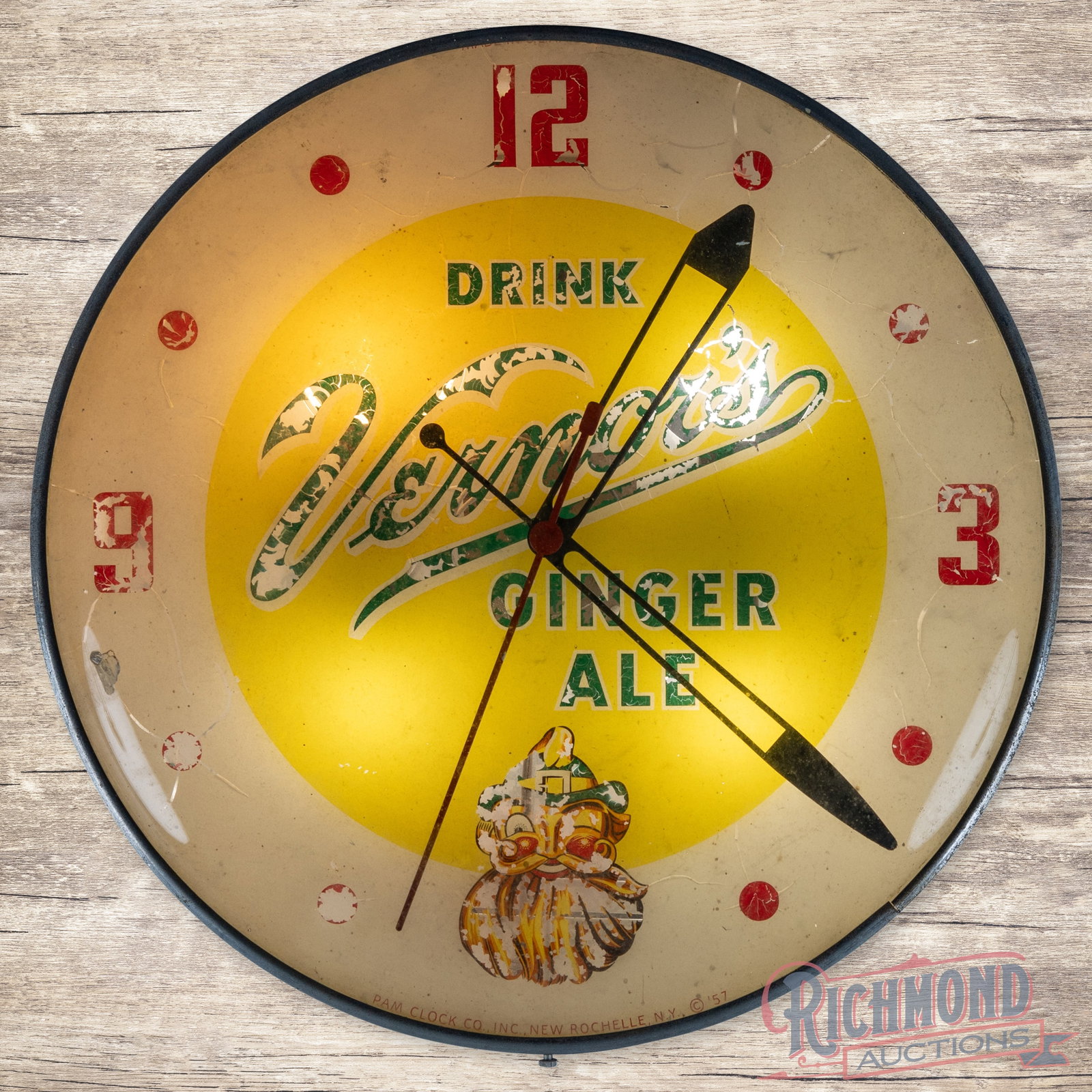 Drink Vernors Ginger Ale 20" Lighted Clock (1 of 4)