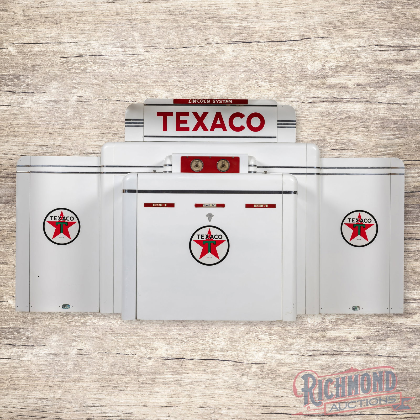 Lincoln System Service Station Work Station Cabinet Restored Texaco (1 of 3)