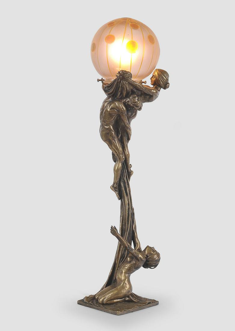 Art Nouveau Lamp, Gurschner & Loetz (1 of 9)