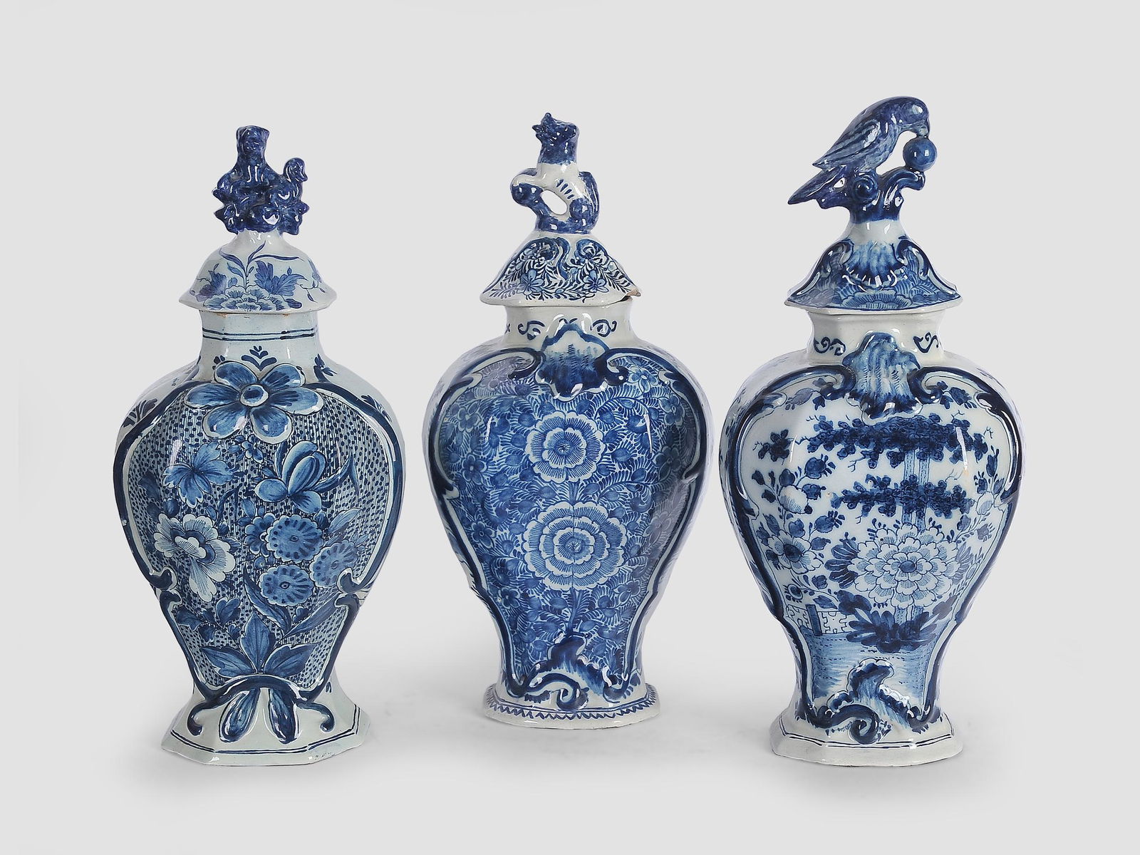 Three Vases, Delft, End 18th century (1 of 6)