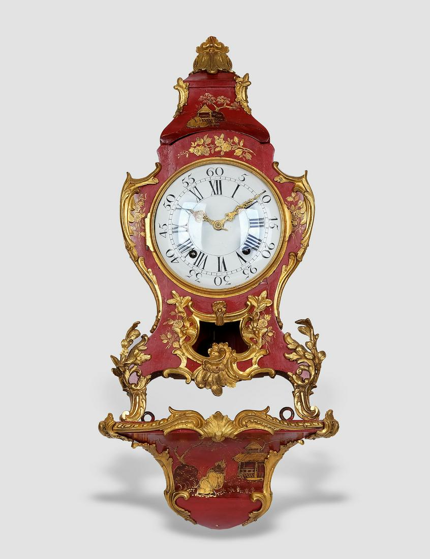 Elegant Cartel clock Louis XV, Around 1750 (1 of 10)