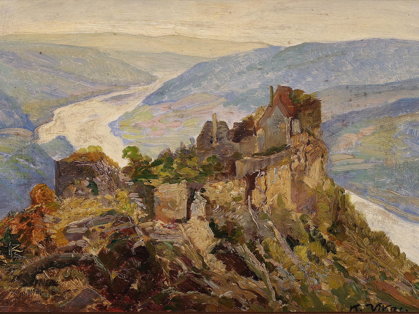 Karl Vikas,  Ternitz 1875 - 1934 Krems,  Aggstein (1 of 6)