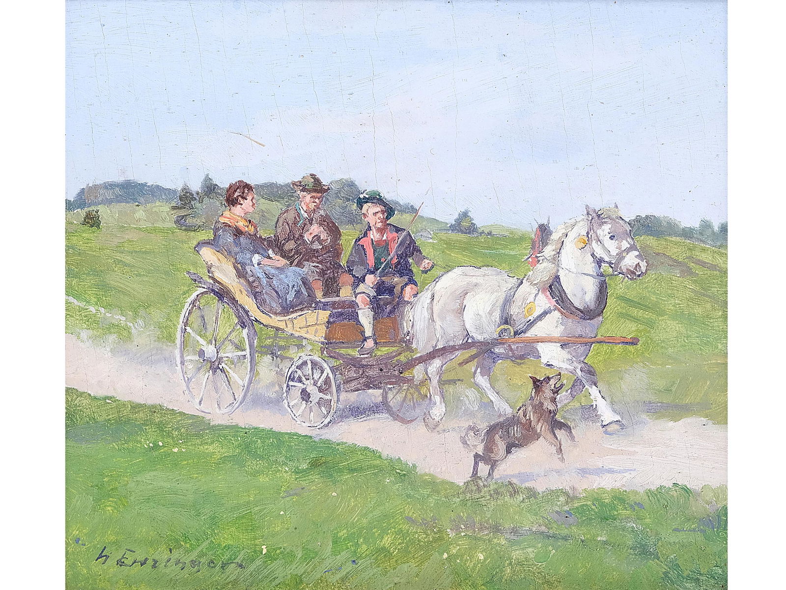 Hans Enzinger,  Krummnussbaum 1889 - 1972 Baden bei Wien,  The trip (1 of 4)