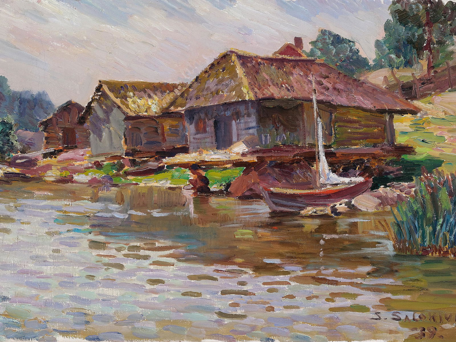 Santeri Salokivi,  Turku 1886 - 1940 Helsinki,  River Landscape (1 of 6)