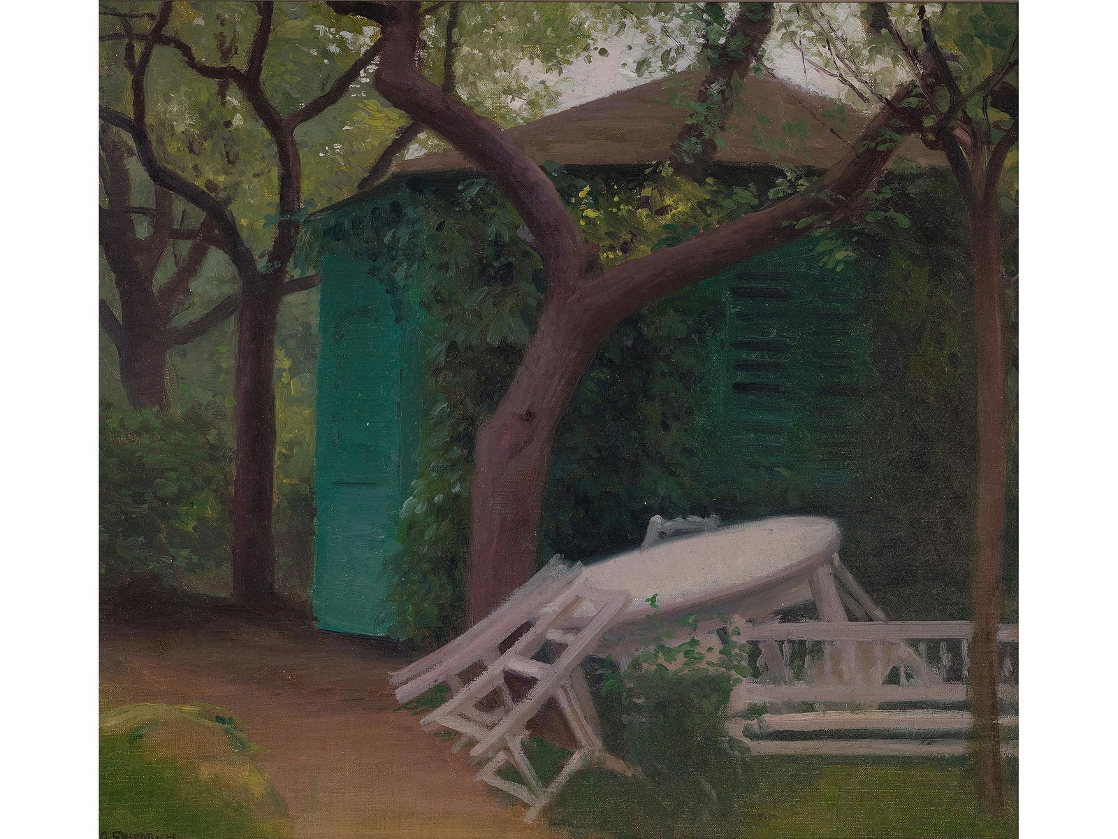 Otto Friedrich,  Gyoer 1862 - 1937 Vienna,  View the garden (1 of 5)