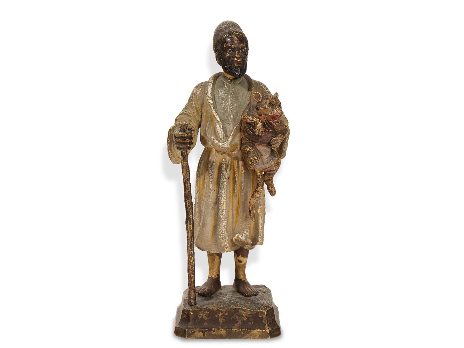 Wiener Bronze,  Franz Xaver Bergmann 1861 - 1936,  Arab with baby tiger (1 of 6)