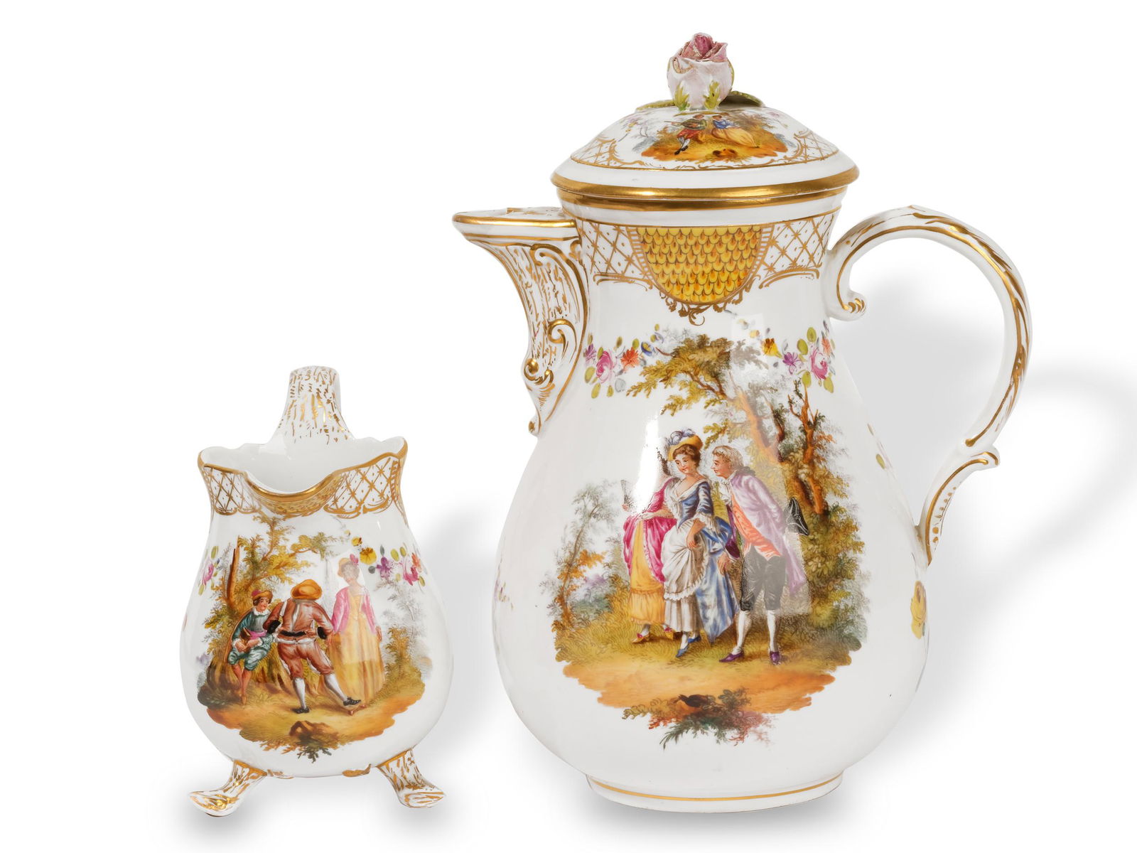 Meissen porcelain,  Coffee & Milk Can,  Porcelain (1 of 11)