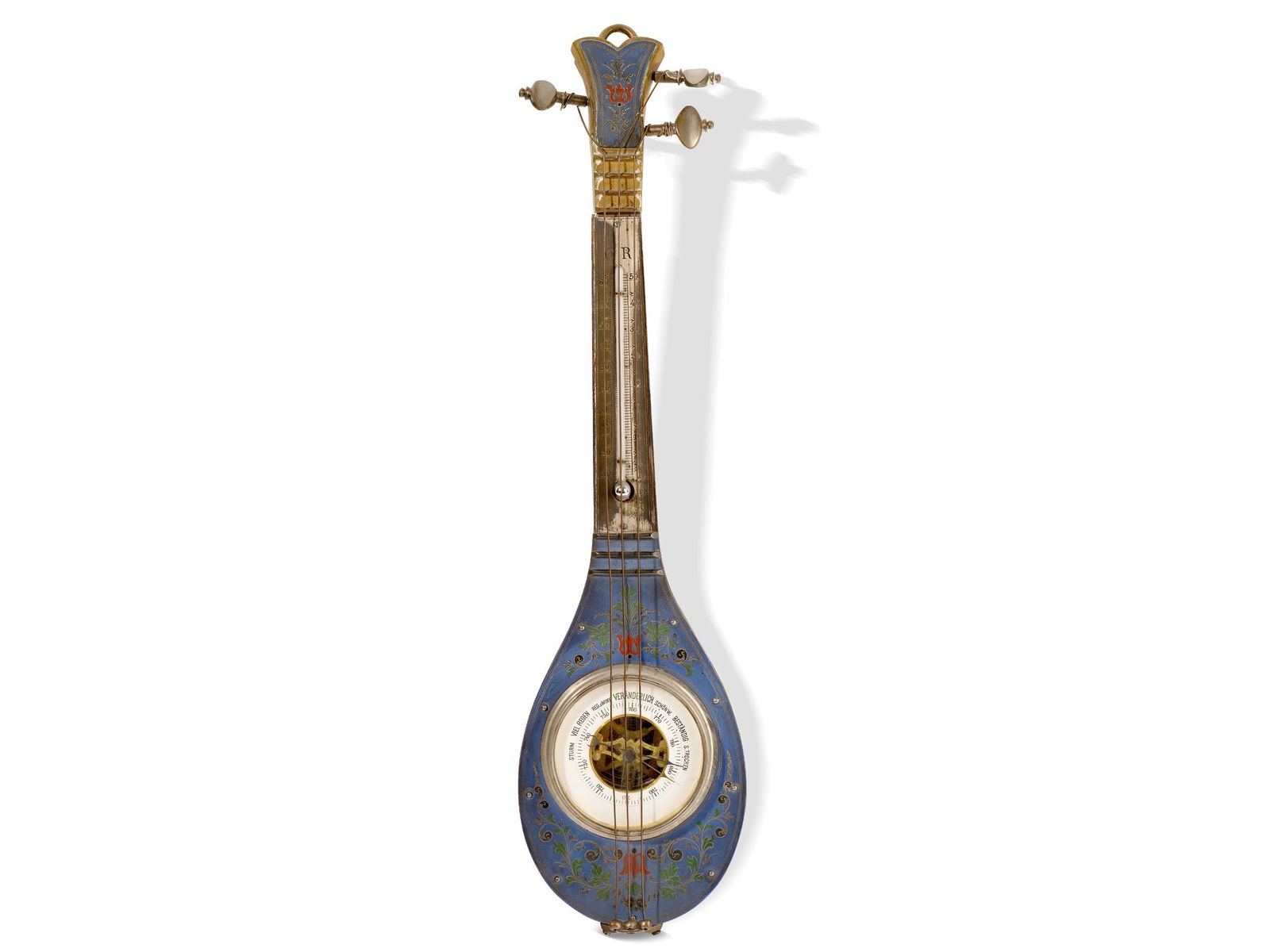 Barometer,  In the form of a lute,  Ca. 1900 (1 of 5)