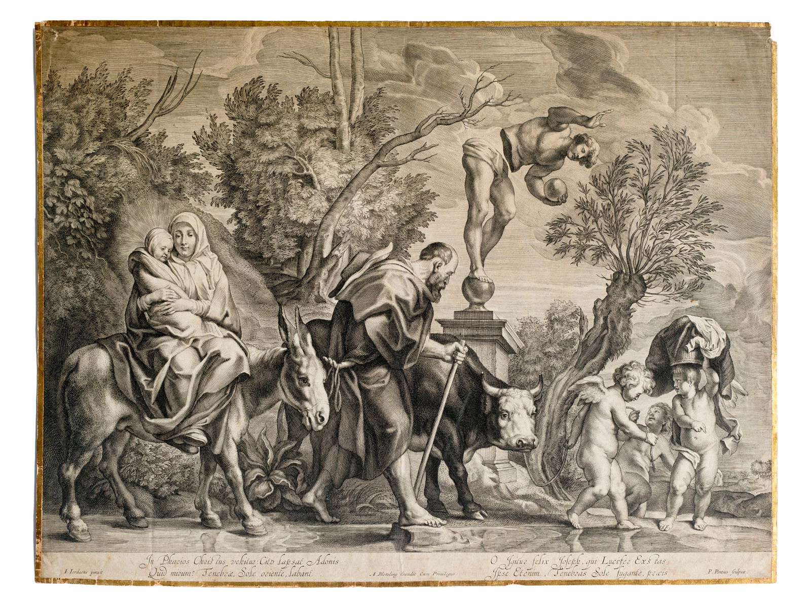 Annibale Carracci, 1560 - 1609, Christ and the Samaritan woman at the well: Annibale Carracci 1560 - 1609 Christ and the Samaritan woman at the well Copper engraving 17th century 57 x 44 cm