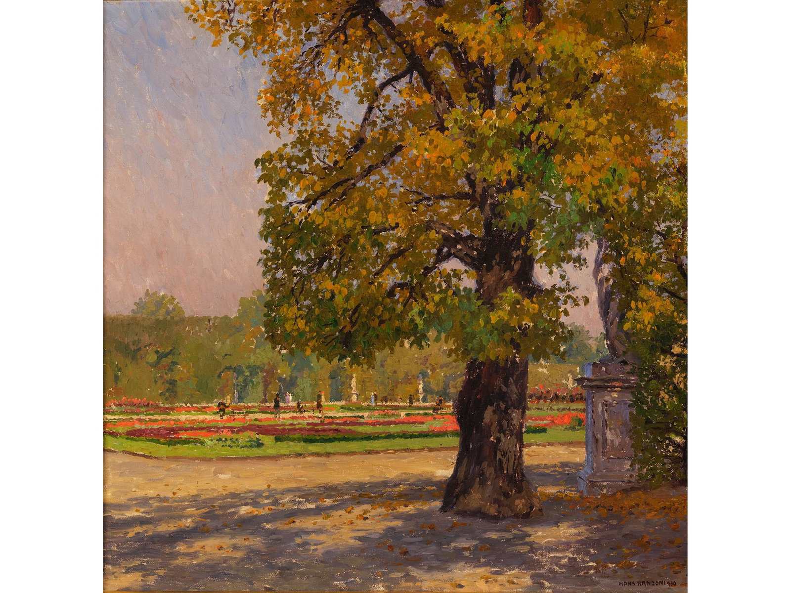 Hans Ranzoni the Elder, Vienna 1868 - 1956 Krems at the Danube, Motif from Schoenbrunn (1 of 6)