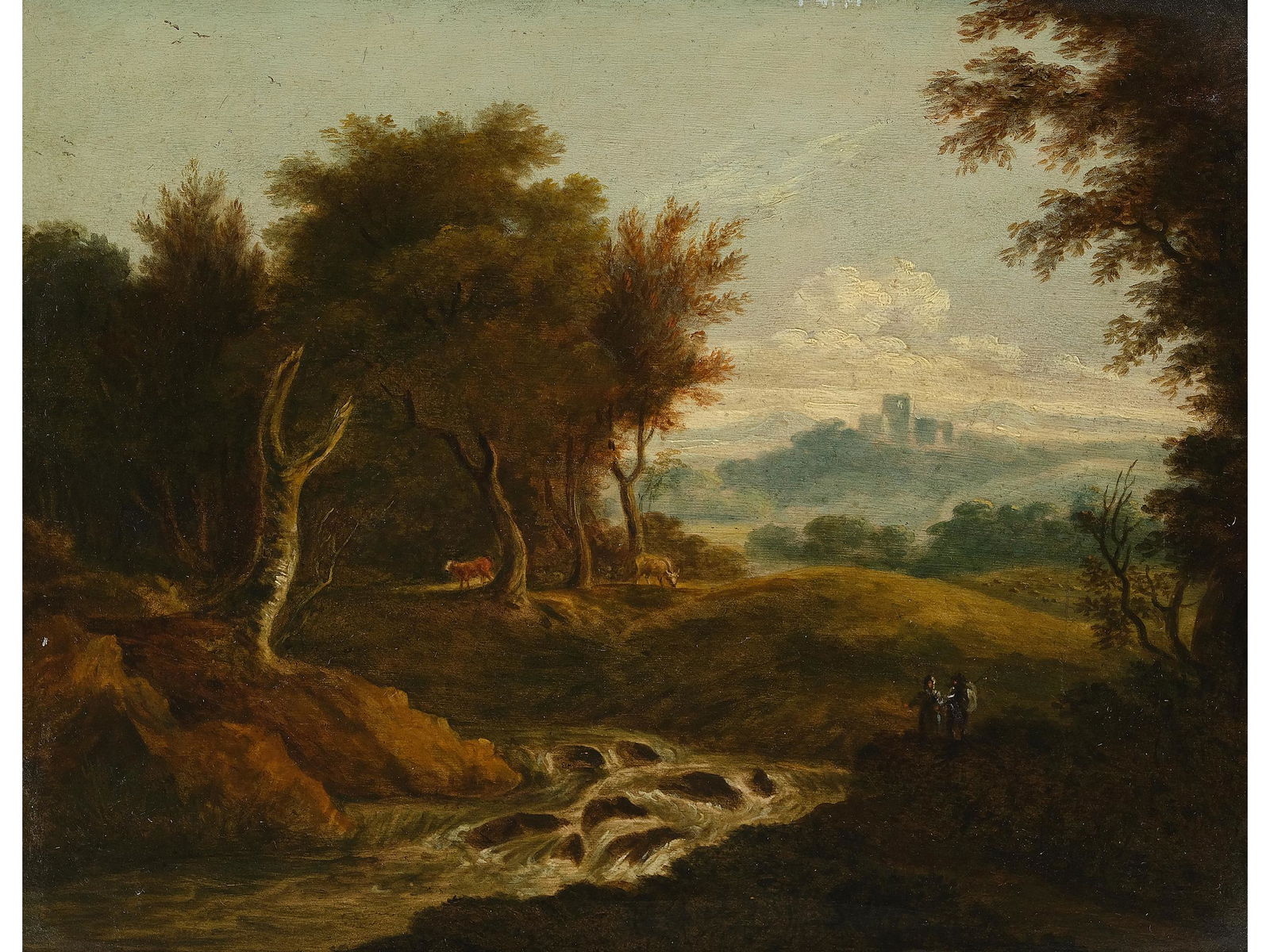 Russian painter?, Around 1900, Sunrise in the winter forest (1 of 5)