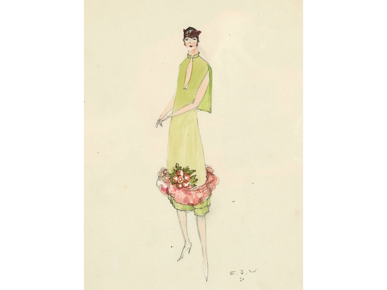 Eduard Josef Wimmer-Wisgrill, Vienna 1882 - 1961 Vienna, Fashion design for the Wiener Werkstaette (1 of 3)
