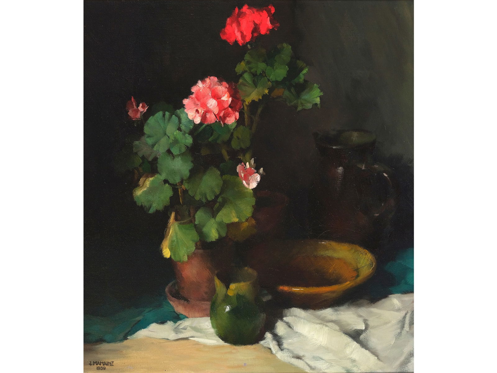 J. Mahainz, Germany, 1882 - 1966, Pelargonia (1 of 5)